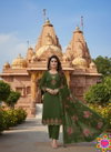 SI 330 Chanderi With Embroidery Work Top With Bottom Dupatta Online Wholesale